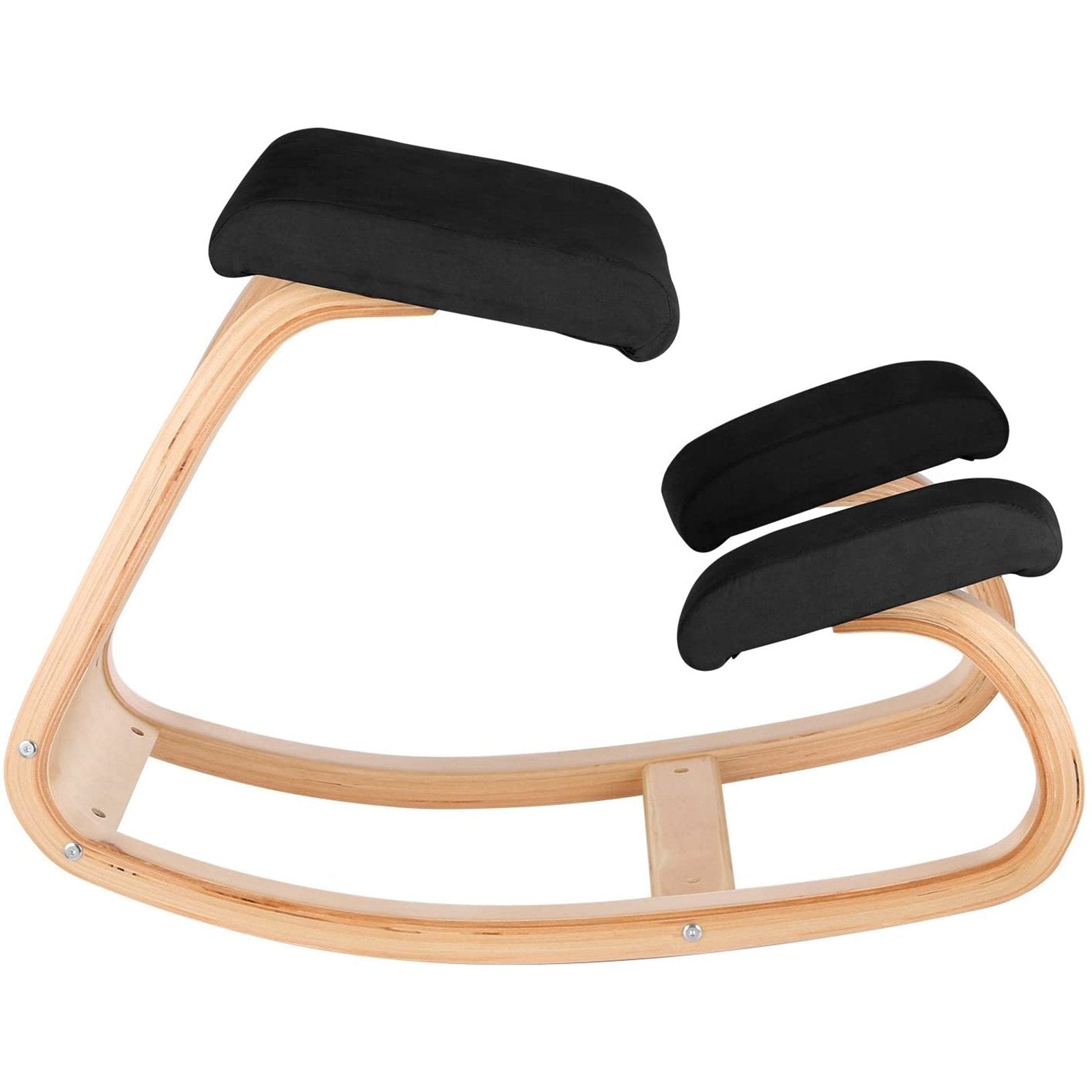 Back Care: VEVOR Wooden Ergonomic Kneeling Chair Memory Seat Cushion Relieving Body Black