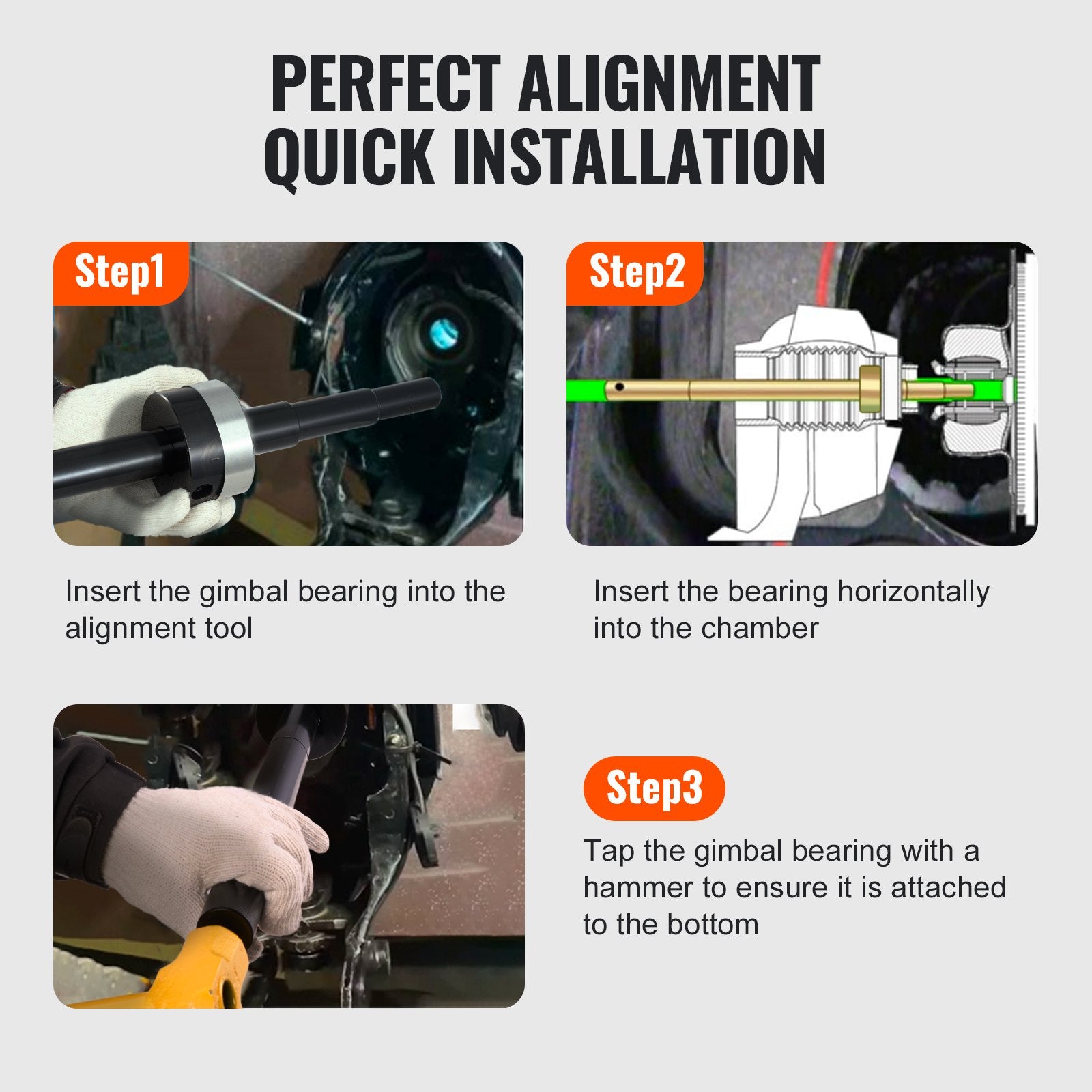 Boating Accessories: VEVOR Gimbal Bearing Alignment and Install Kit Mercruiser Alpha Bravo OMC Cobra