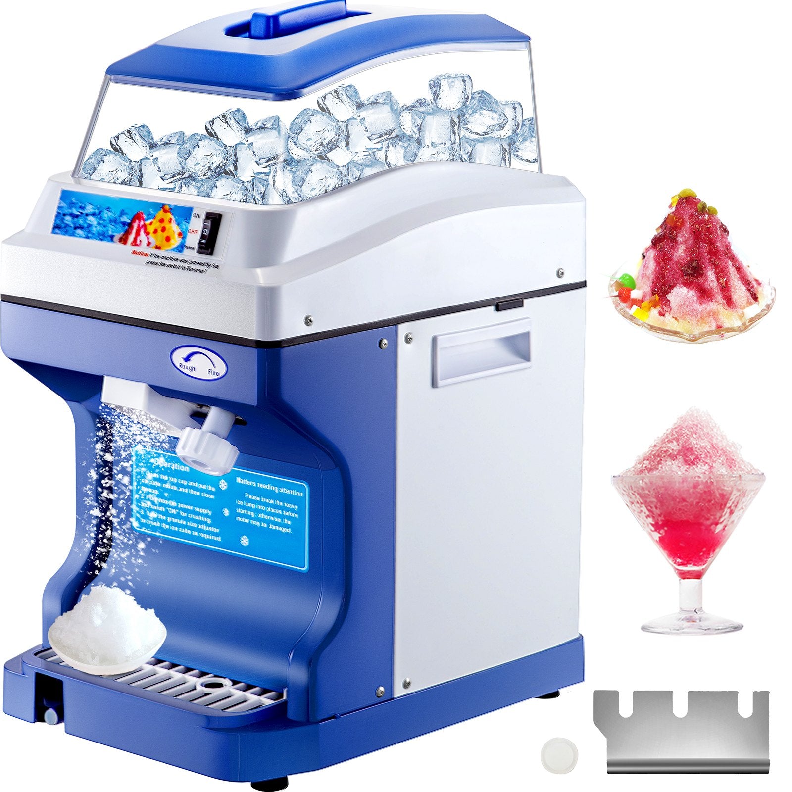 Reptile & Amphibian Habitat Accessories: VEVOR Commercial Ice Shaver Ice Shaving Machine Crusher Snow Cone Maker 200KG/H