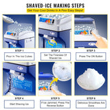 Reptile & Amphibian Habitat Accessories: VEVOR Commercial Ice Shaver Ice Shaving Machine Crusher Snow Cone Maker 200KG/H