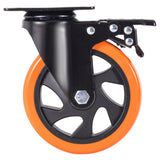 Utility Trolleys: VEVOR Caster Wheels, 127 mm Swivel Plate Casters, Set of 4, with Security A/B Locking No Noise PVC Wheels, Heavy Duty 204 kg Load Capacity Per Caster, Non-Marking Wheels for Cart Furniture Workbench