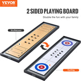 Basketball & Basketball Accessories: VEVOR 114cm Shuffleboard and Curling 2 in 1 Board Game Portable Tabletop Set
