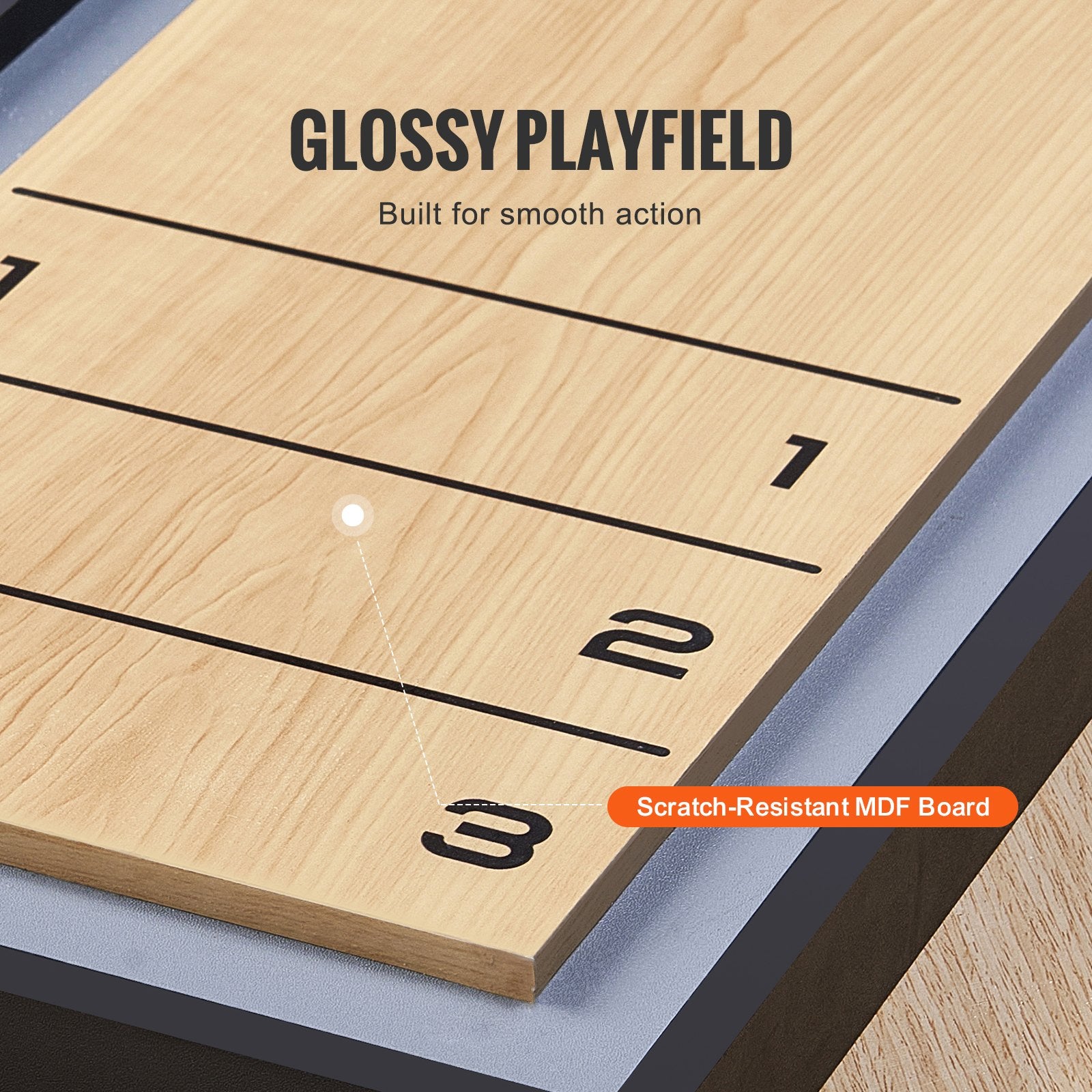 Basketball & Basketball Accessories: VEVOR 114cm Shuffleboard and Curling 2 in 1 Board Game Portable Tabletop Set