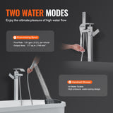 Toilet & Bidet Accessories: VEVOR Freestanding Bathtub Faucet, Floor Mount, Freestanding Tub Filler, Shower Mixer Taps, Two Water Modes, Swivel Spout, for Bathing & Showering Pet Bathing Cleaning Drains Toilet Flushing