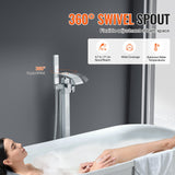 Toilet & Bidet Accessories: VEVOR Freestanding Bathtub Faucet, Floor Mount, Freestanding Tub Filler, Shower Mixer Taps, Two Water Modes, Swivel Spout, for Bathing & Showering Pet Bathing Cleaning Drains Toilet Flushing