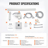 Toilet & Bidet Accessories: VEVOR Freestanding Bathtub Faucet, Floor Mount, Freestanding Tub Filler, Shower Mixer Taps, Two Water Modes, Swivel Spout, for Bathing & Showering Pet Bathing Cleaning Drains Toilet Flushing