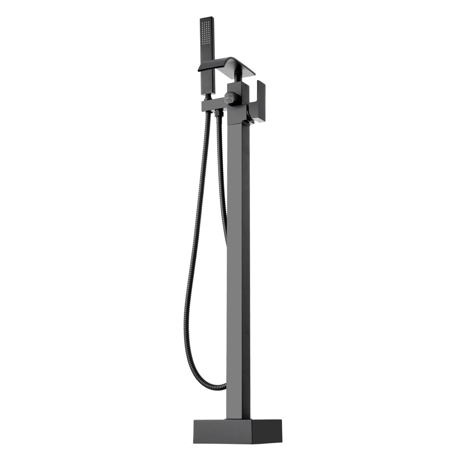 Freestanding Bathtub Faucet, Floor Mount, Freestanding Tub Filler, Shower Mixer Taps, Two Water Modes, 360° Swivel Spout, for Bathing & Showering Pet Bathing Cleaning Drains Toilet Flushing