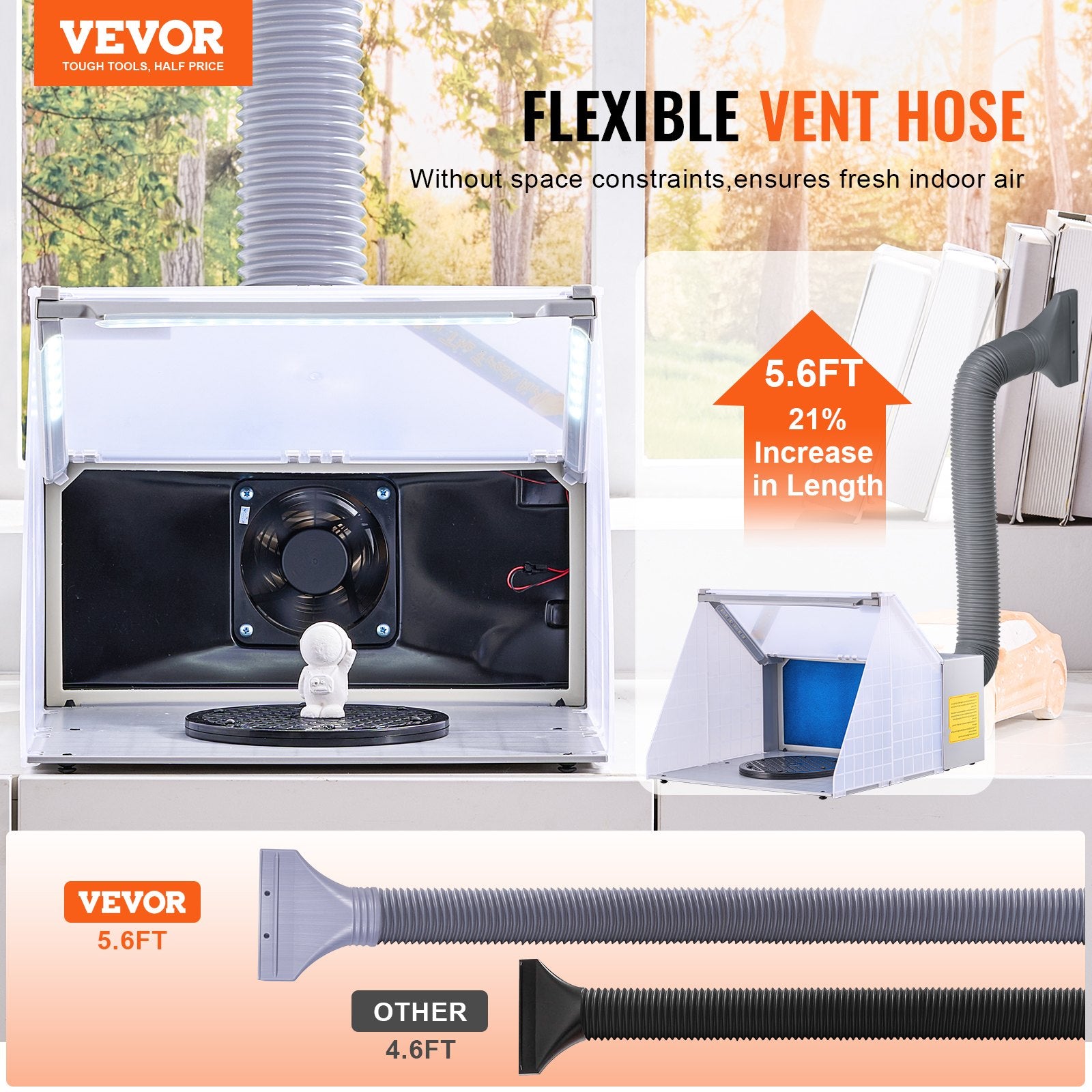 Arts & Crafts: VEVOR Airbrush Spray Booth Portable Hobby Airbrush Paint Spray Booth for Models