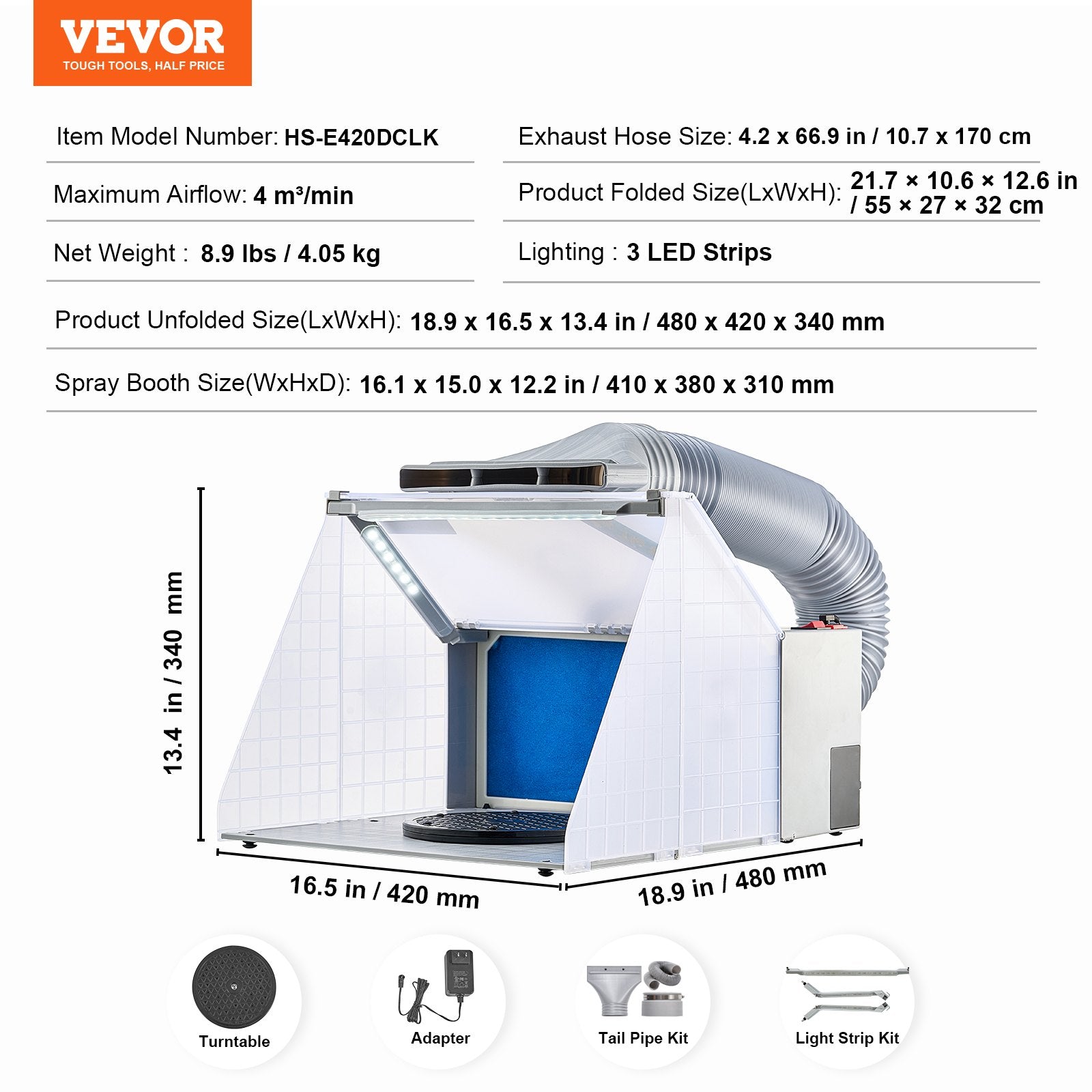 Arts & Crafts: VEVOR Airbrush Spray Booth Portable Hobby Airbrush Paint Spray Booth for Models