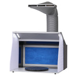 Gardening Tools: VEVOR Airbrush Spray Booth, Portable Hobby Airbrush Paint Spray Booth Kit with 4 LED Light, Powerful Dual Exhaust Fans, Turntable and 6 ft Extension Hose, for Painting Models, Arts, Crafts, Cakes