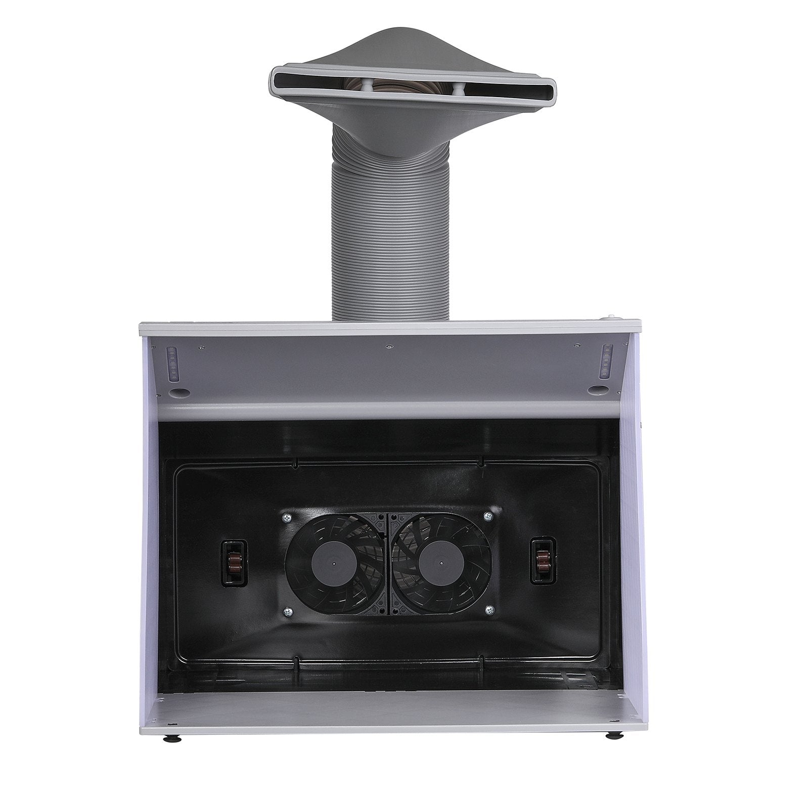 Airbrush Spray Booth, Portable Hobby Airbrush Paint Spray Booth Kit with 4 LED Light, Powerful Dual Exhaust Fans, Turntable and 6 ft Extension Hose, for Painting Models, Arts, Crafts, Cakes