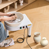 Mobility & Accessibility: VEVOR Pottery Wheel, 28 cm Ceramic Wheel Forming Machine, 60-300 RPM Speed Adjustable Foot Pedal, Adjustable Lift Leg, Detachable Basin, Complete Tool Accessory Kit for Work Art Craft DIY, White