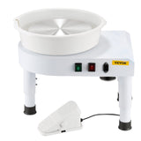 Mobility & Accessibility: VEVOR Pottery Wheel, 28 cm Ceramic Wheel Forming Machine, 60-300 RPM Speed Adjustable Foot Pedal, Adjustable Lift Leg, Detachable Basin, Complete Tool Accessory Kit for Work Art Craft DIY, White