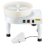 Mobility & Accessibility: VEVOR Pottery Wheel, 35 cm Ceramic Wheel Forming Machine, 60-300 RPM Speed Adjustable Foot Pedal, Adjustable Lift Leg, Detachable Basin, Complete Tool Accessory Kit for Work Art Craft DIY, White