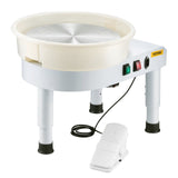 Mobility & Accessibility: VEVOR Pottery Wheel, 35 cm Ceramic Wheel Forming Machine, 60-300 RPM Speed Adjustable Foot Pedal, Adjustable Lift Leg, Detachable Basin, Complete Tool Accessory Kit for Work Art Craft DIY, White