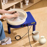 Mobility & Accessibility: VEVOR Pottery Wheel, 35 cm Ceramic Wheel Forming Machine, 60-300 RPM Speed Adjustable Foot Pedal, Adjustable Lift Leg, Detachable Basin, Complete Tool Accessory Kit for Work Art Craft DIY, Blue