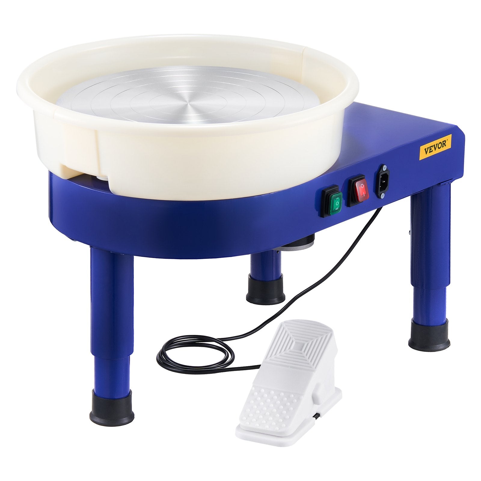 Mobility & Accessibility: VEVOR Pottery Wheel, 35 cm Ceramic Wheel Forming Machine, 60-300 RPM Speed Adjustable Foot Pedal, Adjustable Lift Leg, Detachable Basin, Complete Tool Accessory Kit for Work Art Craft DIY, Blue