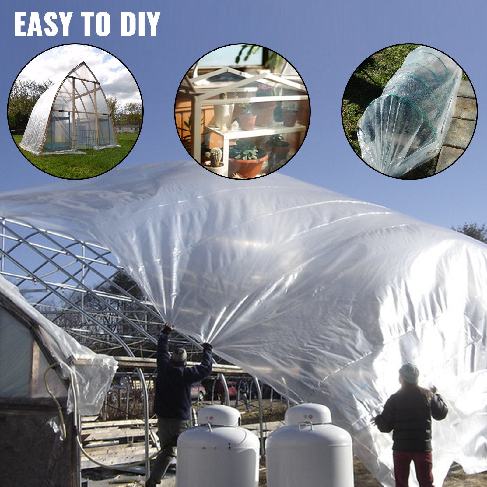 Gardening Tools: VEVOR Greenhouse Film, Greenhouse Polyethylene Film 20x28 ft Greenhouse Plastic