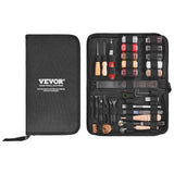 Hand Tools: VEVOR Leather Working Tools Kit, 38 PCS Leather Craft Tools with Portable Canvas Storage Bag, Engraving Punching Sewing Stamping Cutting Tools, Ideal for Beginners DIY Enthusiasts and Professionals