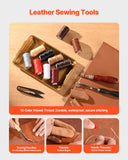 Hand Tools: VEVOR Leather Working Tools Kit, 38 PCS Leather Craft Tools with Portable Canvas Storage Bag, Engraving Punching Sewing Stamping Cutting Tools, Ideal for Beginners DIY Enthusiasts and Professionals