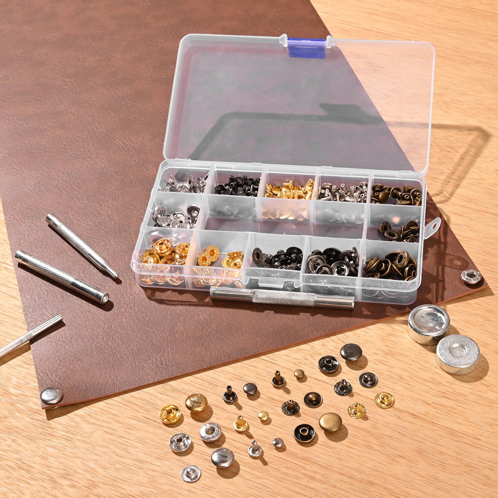 Hand Tools: VEVOR Leather Working Tools Kit, 61 PCS Leather Craft Tools with Portable Canvas Storage Bag, Engraving Punching Sewing Stamping Sanding Tools, Ideal for Beginners DIY Enthusiasts and Professionals