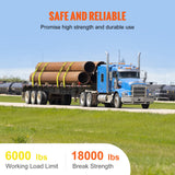 Automotive Repair & Speciality Tools: VEVOR Winch Straps, 10.2 cm x 12.2 m, 2.7T Load Capacity, 8.2T Break Strength, Truck Straps with Flat Hook, Flatbed Tie Downs Cargo Control for Trailers, Farms, Rescues, Tree Saver, Yellow (10 Pack)