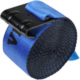 Cat Carriers & Crates: VEVOR Winch Straps, 10.2 cm x 9.1 m, 2.7T Load Capacity, 8.2T Breaking Strength, Truck Straps with Flat Hook, Flatbed Tie Downs Cargo Control for Trailers, Farms, Rescues, Tree Saver, Blue (10 Pack)