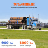 Cat Carriers & Crates: VEVOR Winch Straps, 10.2 cm x 9.1 m, 2.7T Load Capacity, 8.2T Breaking Strength, Truck Straps with Flat Hook, Flatbed Tie Downs Cargo Control for Trailers, Farms, Rescues, Tree Saver, Blue (10 Pack)