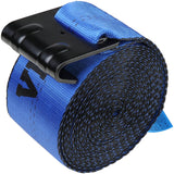 Cat Carriers & Crates: VEVOR Winch Straps, 10.2 cm x 9.1 m, 2.7T Load Capacity, 8.2T Breaking Strength, Truck Straps with Flat Hook, Flatbed Tie Downs Cargo Control for Trailers, Farms, Rescues, Tree Saver, Blue (10 Pack)