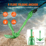 Bath Caddies: VEVOR Kayak Anchor Kit, 3.5 lb Paddle Board Anchor Kit with 26.2 ft/8 m Rope and Buoy, Folding Small Boat Anchor with Storage Bag and Snap Hook, Kayak Accessories for Kayaks, Small Boats, Canoes