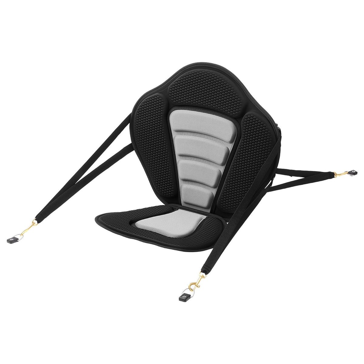 Kayak Seat, 1 Pack 12 mm Thick, Universal Paddle Board Seat with Back Support, Sit-on-Top Soft Padded Cushion with Storage Bag & Adjustable Straps for SUP, Canoe, Fishing Boat, Inflatable Kayak