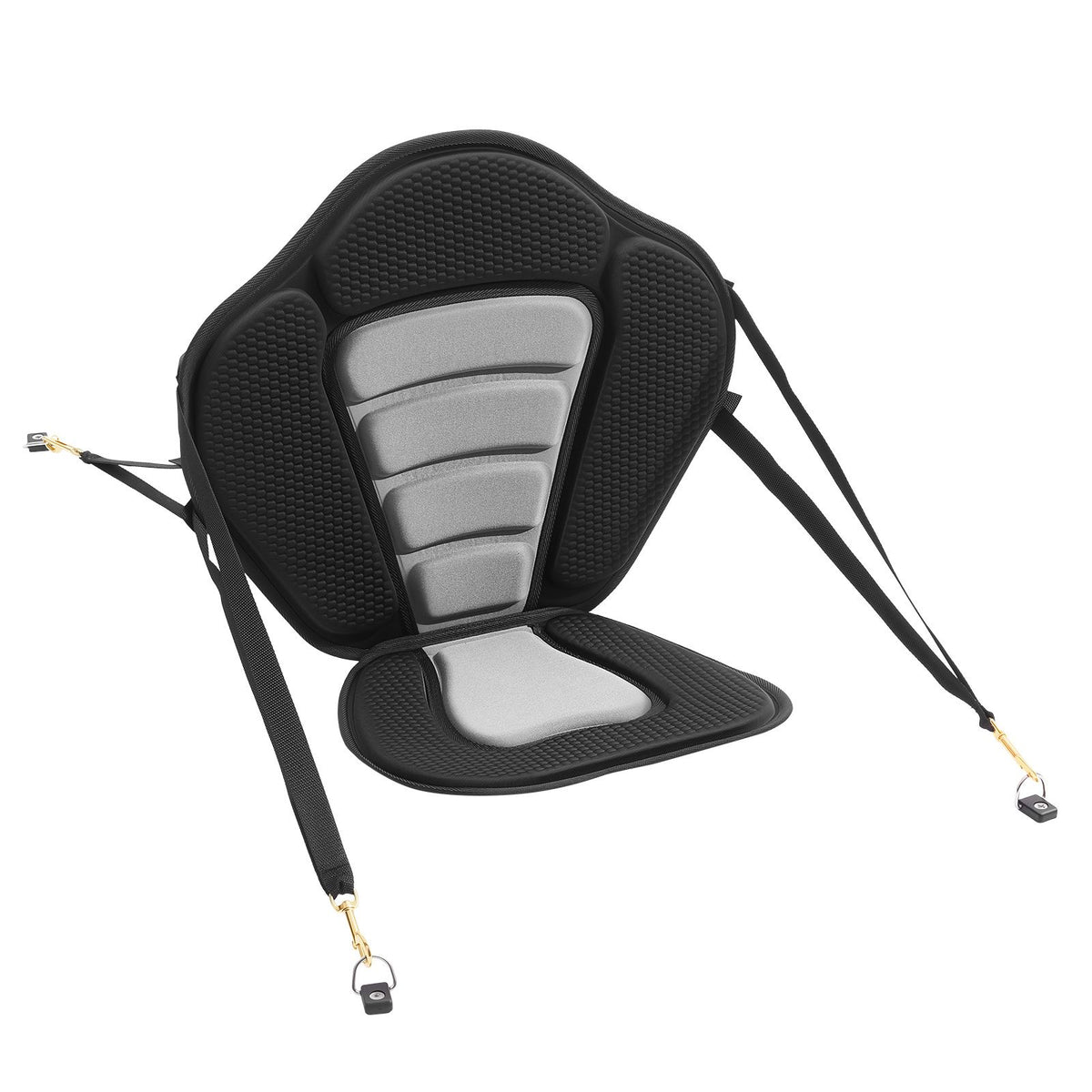 Kayak Seat, 1 Pack 12 mm Thick, Universal Paddle Board Seat with Back Support, Sit-on-Top Soft Padded Cushion with Storage Bag & Adjustable Straps for SUP, Canoe, Fishing Boat, Inflatable Kayak