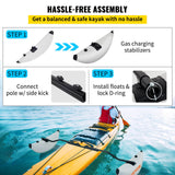 Pool Toys & Inflatables: VEVOR Kayak Outrigger Stabilizer Inflatable Outrigger Float 2PCS PVC w/ Arms Rod