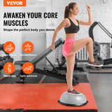 Basketball & Basketball Accessories: VEVOR Half Exercise Ball Trainer, 23 inch Balance Ball Trainer, 660lbs Capacity Stability Ball, Yoga Ball with Resistance Bands & Foot Pump, Strength Fitness Ball for Home Gym, Full Body Workout, Gray