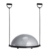 Basketball & Basketball Accessories: VEVOR Half Exercise Ball Trainer, 23 inch Balance Ball Trainer, 660lbs Capacity Stability Ball, Yoga Ball with Resistance Bands & Foot Pump, Strength Fitness Ball for Home Gym, Full Body Workout, Gray
