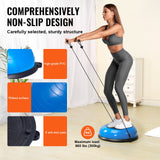 Basketball & Basketball Accessories: VEVOR Half Exercise Ball Trainer, 23 inch Balance Ball Trainer, 660lbs Capacity Stability Ball, Yoga Ball with Resistance Bands & Foot Pump, Strength Fitness Ball for Home Gym, Full Body Workout, Blue
