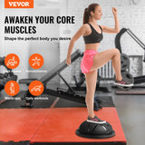 Exercise Bikes: VEVOR Half Exercise Ball Trainer, 23 inch Balance Ball Trainer, 660 lbs Capacity Stability Ball, Yoga Ball with Resistance Bands and Pump, Strength Fitness Ball for Home Gym, Full Body Workouts, Black