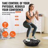 Exercise Bikes: VEVOR Half Exercise Ball Trainer, 23 inch Balance Ball Trainer, 660 lbs Capacity Stability Ball, Yoga Ball with Resistance Bands and Pump, Strength Fitness Ball for Home Gym, Full Body Workouts, Black