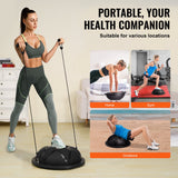 Exercise Bikes: VEVOR Half Exercise Ball Trainer, 23 inch Balance Ball Trainer, 660 lbs Capacity Stability Ball, Yoga Ball with Resistance Bands and Pump, Strength Fitness Ball for Home Gym, Full Body Workouts, Black