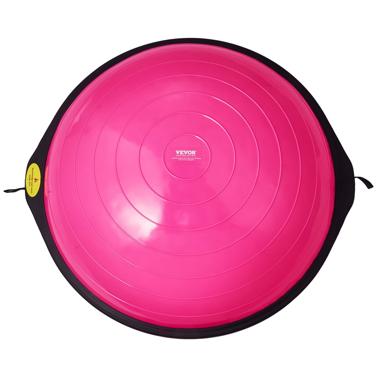 Basketball & Basketball Accessories: VEVOR Half Exercise Ball Trainer, 26 inch Balance Ball Trainer, 1500lbs Capacity Stability Ball, Yoga Ball with Resistance Bands & Foot Pump, Strength Fitness Ball for Home Gym Full Body Workout, Pink