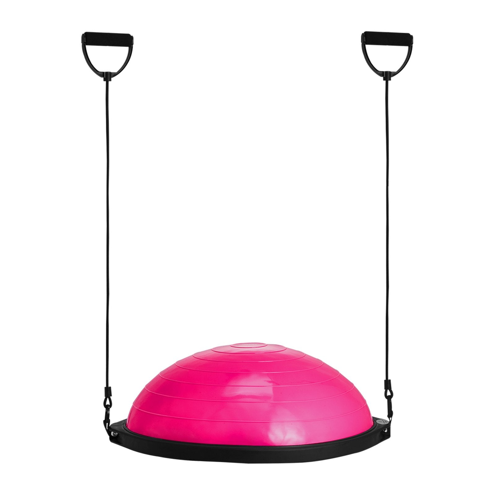 Basketball & Basketball Accessories: VEVOR Half Exercise Ball Trainer, 26 inch Balance Ball Trainer, 1500lbs Capacity Stability Ball, Yoga Ball with Resistance Bands & Foot Pump, Strength Fitness Ball for Home Gym Full Body Workout, Pink