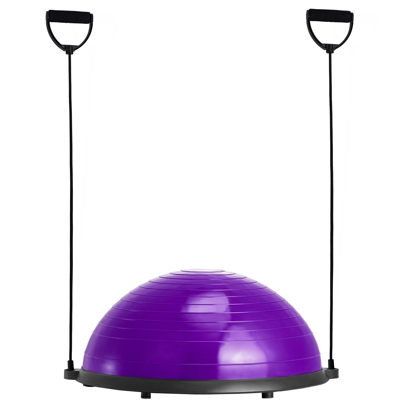 Basketball & Basketball Accessories: VEVOR Half Exercise Ball Trainer, 23 inch Balance Ball Trainer, 660lbs Stability Ball, Yoga Ball with Resistance Bands & Foot Pump, Strength Fitness Ball for Home Gym, Full Body Workout, Purple