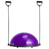 Basketball & Basketball Accessories: VEVOR Half Exercise Ball Trainer, 23 inch Balance Ball Trainer, 660lbs Stability Ball, Yoga Ball with Resistance Bands & Foot Pump, Strength Fitness Ball for Home Gym, Full Body Workout, Purple