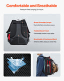 Camp Safety Equipment: VEVOR 25.2L Welding Backpack 1680D Polyester Welder Backpack for Tool and Helmet