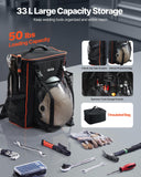 Camp Safety Equipment: VEVOR 33L Welding Backpack 600D Polyester Welder Backpack for Tools and Helmet