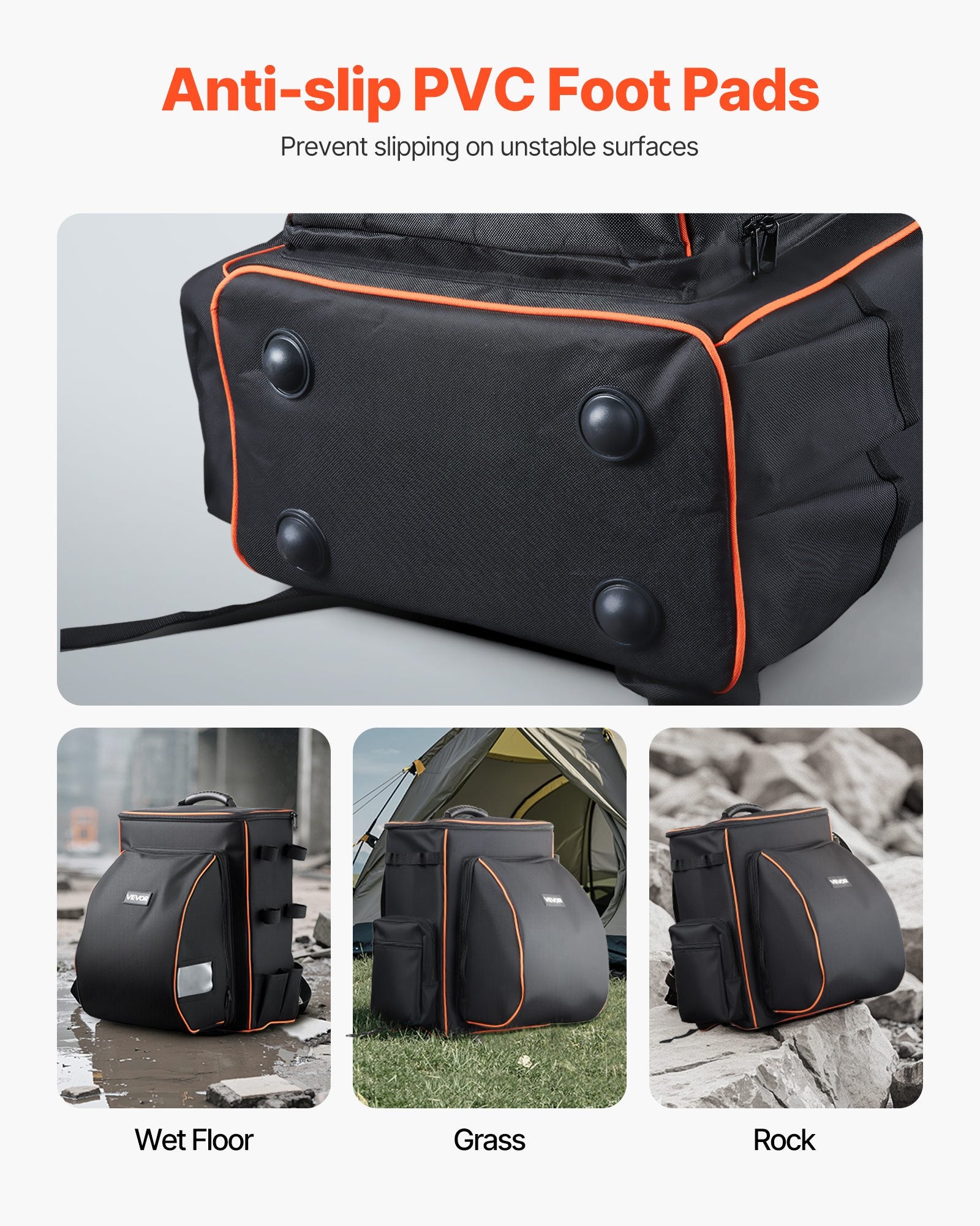 Camp Safety Equipment: VEVOR 35.6L Welding Backpack 600D Polyester Welder Backpack for Tools and Helmet
