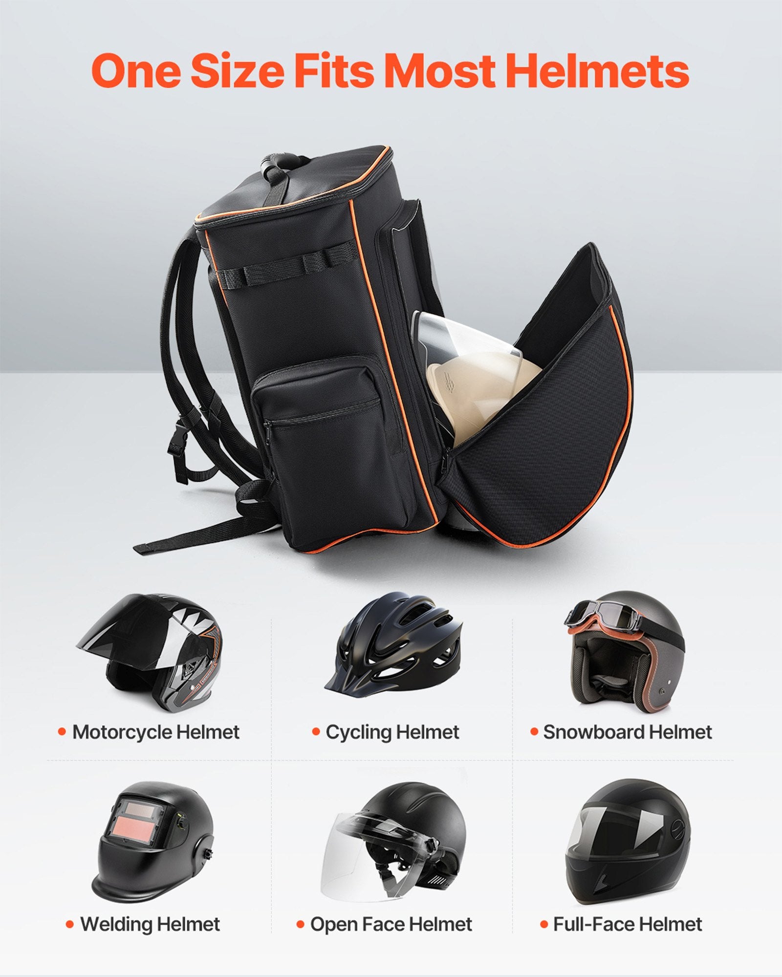 Camp Safety Equipment: VEVOR 35.6L Welding Backpack 600D Polyester Welder Backpack for Tools and Helmet
