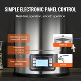 Basketball & Basketball Accessories: VEVOR Electric Brewing System, 8 GALLON Brewing Stock Pot, All-in-One Home Beer Brewer, 304 Stainless Steel Brewing Supplies with Panel, Includes Glass Lid, Handle, Spigot, Electronic Panel Control