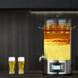 Basketball & Basketball Accessories: VEVOR Electric Brewing System, 8 GALLON Brewing Stock Pot, All-in-One Home Beer Brewer, 304 Stainless Steel Brewing Supplies with Panel, Includes Glass Lid, Handle, Spigot, Electronic Panel Control