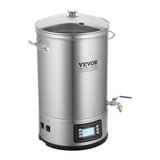 Basketball & Basketball Accessories: VEVOR Electric Brewing System, 8 GALLON Brewing Stock Pot, All-in-One Home Beer Brewer, 304 Stainless Steel Brewing Supplies with Panel, Includes Glass Lid, Handle, Spigot, Electronic Panel Control
